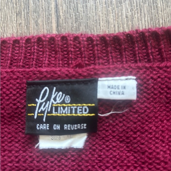 The Limited Red V-Neck Sweater with Floral Embroidery - Picture 2 of 5